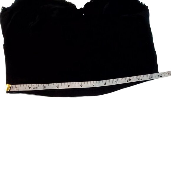 Wild Fable Womens Black Cropped Tank Top With Lace Trim & Adjustable Straps M - Picture 4 of 7